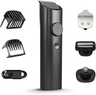 Xiaomi Grooming Kit,(Trimmer Kit) All-In-One Professional Styling trimmer, Body Groomer, Nose & Ear Hair Trimming blade, Beard Comb,40 Length Settings,0.5mm Precision,Type-C & 90 min Run Time,Black