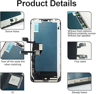 SIMDOG iPhone Xs Max Screen Replacement Kit 6.5" Full HD Display (A1921 A2101 A2102 A2103 A2104) 3D Touch Display Digitizer Frame with Repair Tool