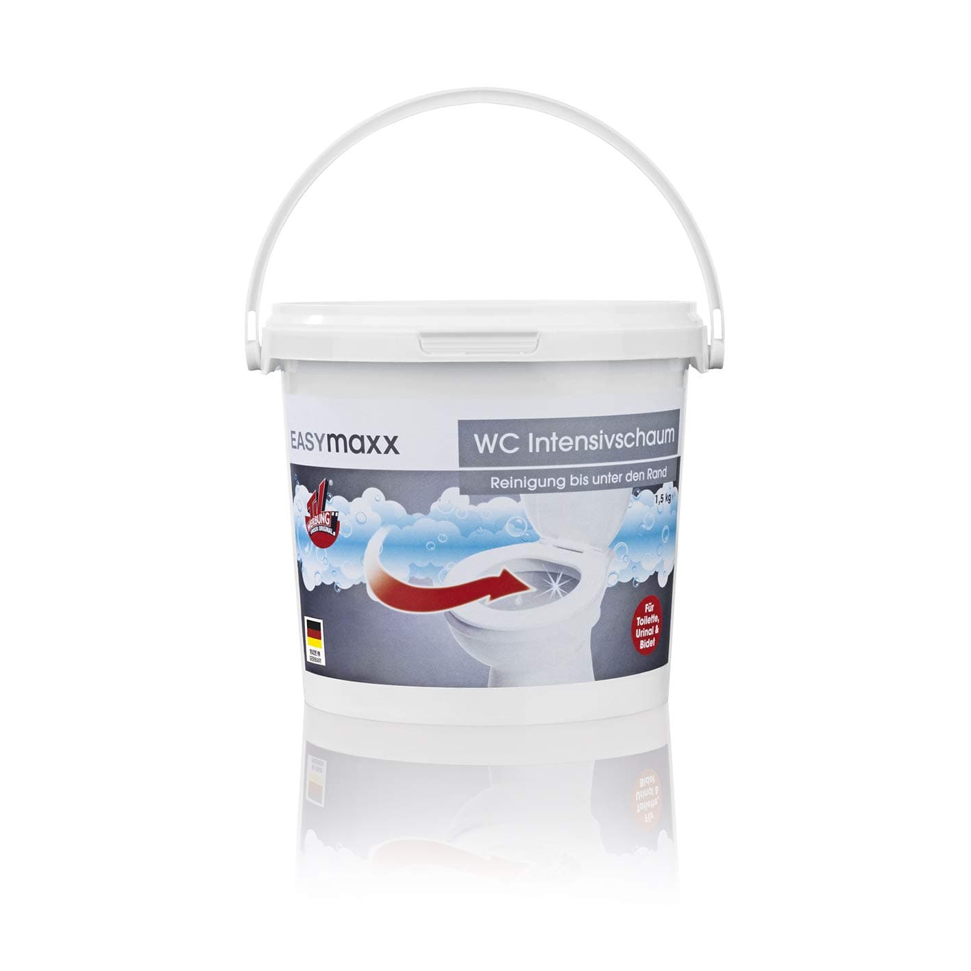EASYmaxx WC Oxy Active foam deep self cleaner for toilets, bidets and urinals - 1.5 KG Bucket (Made in Germany)