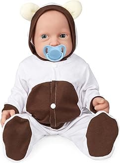 Vollence 18 Inch Lifelike Full Silicone Baby Dolls Reborn Babies Realistic Skin Texture Newborn Toddlers Soft Body Stress Relief Toys - Girl