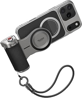 【for iPhone 17 Pro Max Only】 TELESIN Magnetic Master Grip Kit, Phone Camera Grip Kit Built-in 3200mAh Battery - Wireless Charging - Graphene Case for iPhone Cooling - DSLR Style Grip Handle Holder