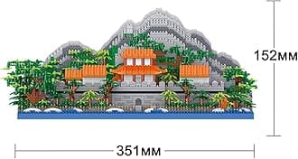 Erhai Micro Blocks Set, 3884PCS Chinese Ancient Famous Architecture Mini Blocks Kits, Creative Micro DIY Bricks Toys Gifts for Adults and Teens