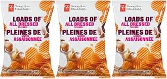 President's Choice Potato Chips, Loads of All Dressed, 200 Grams/7.05 Ounces - 3 Pack