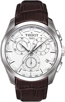 [ティソ] 腕時計 TISSOT クチュリエ クロノグラフ レザーベルト T0356171603100 メンズ シルバー文字盤