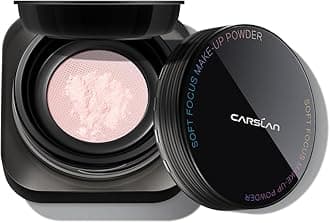 CARSLAN 1.0 Soft Focus Loose Setting Powder, Waterproof, Matte, Oil Control, Shine Free, Talc-Free Face Powder Makeup, 24H Longwear Finishing Powder, 01 Pink