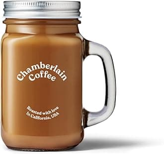 16 Oz Mason Jar for Cold Brew, Iced Coffee & Matcha - Drinking Glass with Handle