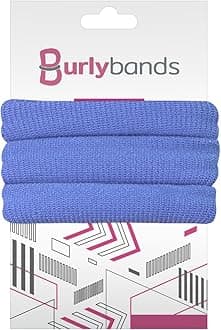 Large Hair band, scrunchies for Thick Heavy or Curly Hair. No Slip No Damage Seamless Ponytail Holders Scrunchies Sports Thick Hair Ties. Women's Hair Elastics-Bands (Pastel Blue 3 Piece)