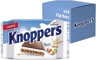 Chocolate Hazelnut Wafers, Crispy, Nutty Wafers in Convenient Packs, 25 g (Pack of 24)