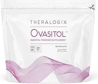 Theralogix Ovasitol Inositol Powder Packets - 90-Day Supply - Myo-Inositol & D-Chiro Inositol for Hormone Balance & Ovarian Function Support* - NSF Certified - 180 Packets
