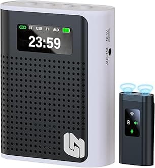 2026 New Upgraded Voice Amplifier Wireless Microphone with Magnetic Lavalier, LED Display Screen, Rechargeable Portable Microphone Speaker for Teachers, Classroom, Yoga, Meetings, Speeches, Tours