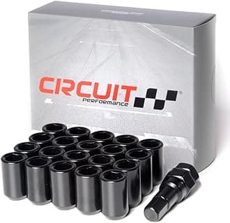 Circuit Performance Tuner Key Acorn Lug Nuts Black 12x1.5 Forged Steel (20pc + Tool)