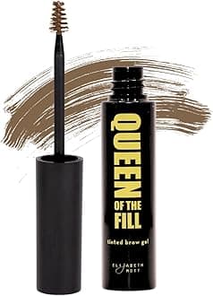 Elizabeth Mott Queen of the Fill Tinted Eyebrow Gel – Brow Filler, Volumizer & Setter – Defines, Shapes & Covers Gray Hairs – Water-Resistant, Long-Lasting – Cruelty-Free – Light Medium Brown 4g
