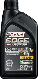 Castrol 06128 EDGE High Mileage 5W-30 Advanced Full Synthetic Motor Oil, 1 quart