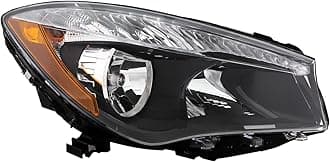 HEADLIGHTSDEPOT Headlight Compatible With Mercedes-Benz 2014-2019 CLA250 CLA45 AMG Halogen CAPA Right Passenger Side Headlamp Assembly