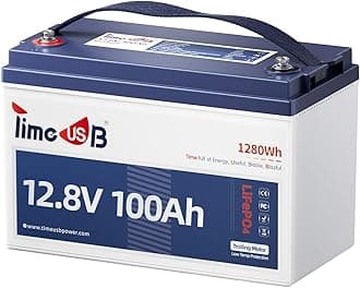 Timeusb 12V 100Ah Trolling Motors LiFePO4 Lithium Battery Group 31 with Low-Temp Protection, 15000 Deep Cycle Marine Batteries with 100A BMS, 1280Wh Energy, Perfect for Boat, RV, Solar, Energy Storage