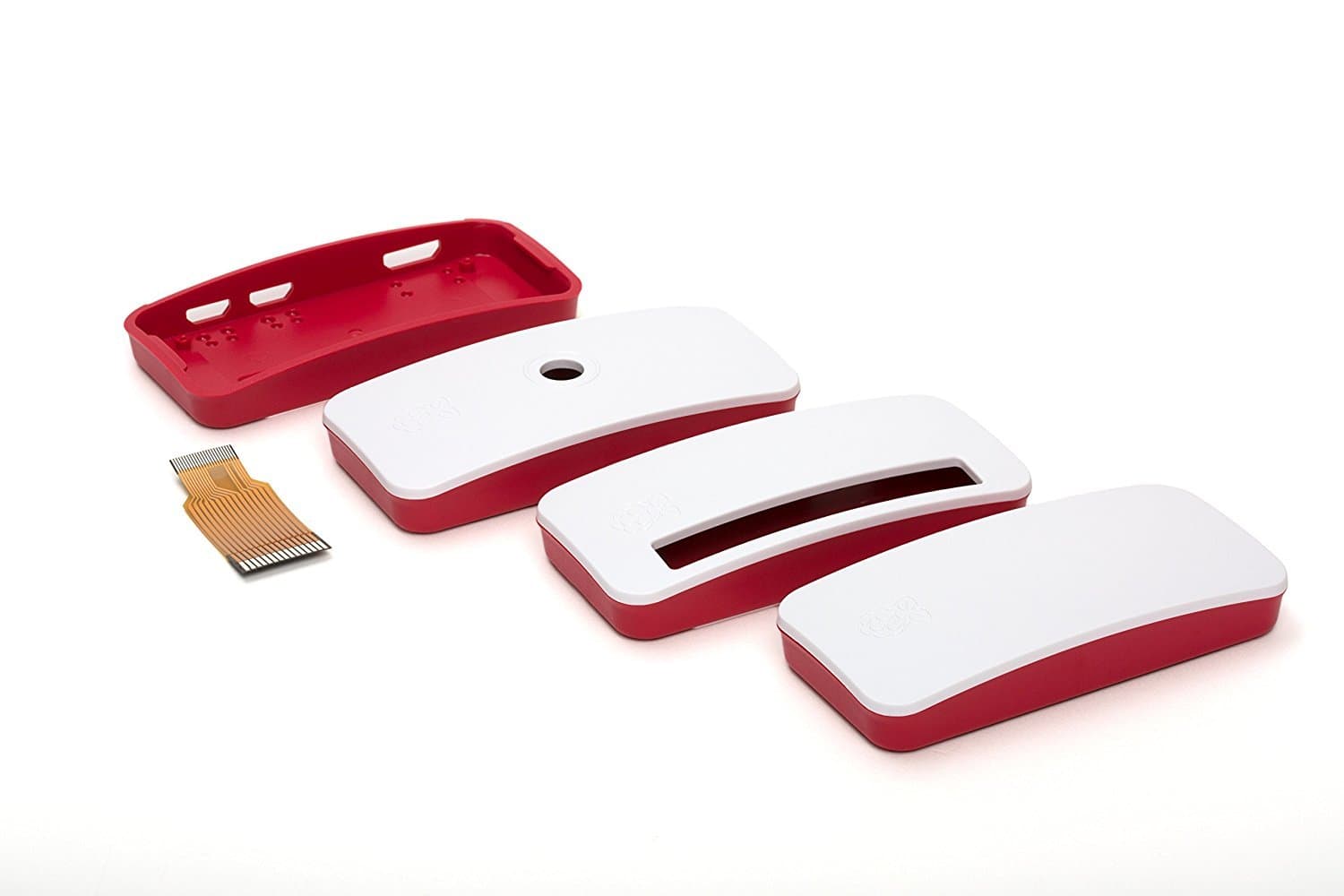 Red White Case Compatible ABS Raspberry pi Zero case with Camera Cable