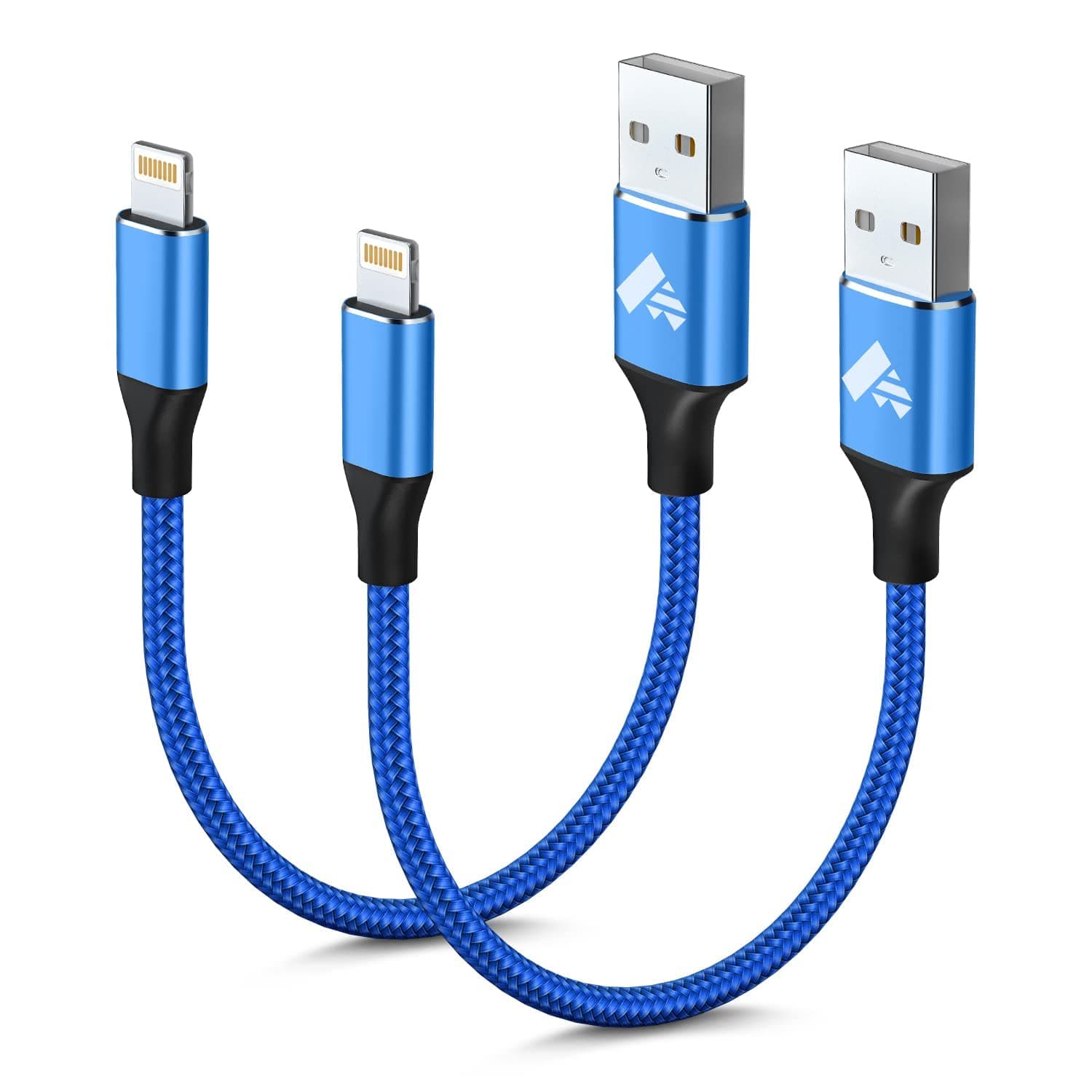 Apple iPhone Charger - 2Pack 50CM Braided Lightning Cable MFi Certified Fast Charging Cable Compatible with iPhone 14/13/12/11 Pro Max/XR/XS/8/7/6 Plus/SE