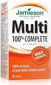 Jamieson 100% Complete Multivitamin, MAX Strength, 90 Caplets
