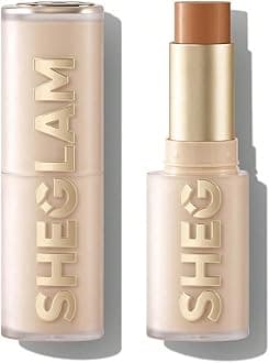 SHEGLAM Skin Magnet High Coverage Foundation Stick Longwear Medium Face Makeup for All Skin Types-Walnut