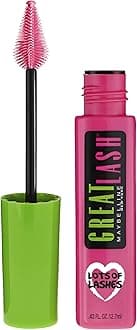 Great Lash Lots Of Lashes Washable Mascara, Volumizing, Thickening and Curling Mascara, Brownish Black, 1 Count
