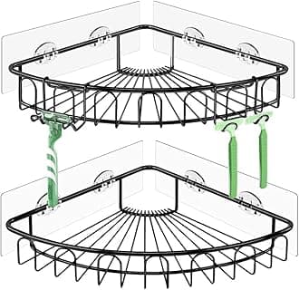 Orimade Corner Shower Caddy Stainless Steel Black
