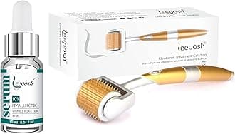 Dermaroller 0.5 Mm Size Micro Niddle Roller with Pure Hyaluronic Acid 10% Mesotherapy serum Dermaroller Serum Treating Acne Scars Skin Hair Loss Wrinkles, Scars, stretchmarks