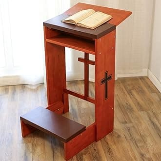 Prayer Kneeler Pads Wooden Church Kneeler Folding, Kneeling Bench for Home (20" x25"x32"H (50x65x80cm))