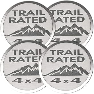 American Car Craft Jeep Air Conditioning Vent Interior Trim Plates 4Pc Etched Stainless Steel | Jeep Wrangler JK 2007-2018 & JL 2018-2023, TRAIL RATED 4X4