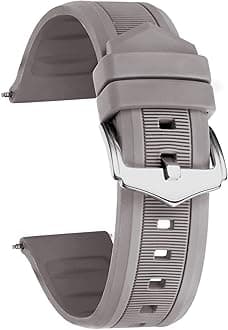 BINLUN Silicone Watch Bands 12mm-28mm Sizes Sport Replacement Rubber Watch Straps for Men Women 7 Color (White/Red/Black/Blue/Orange/Grey/Green)