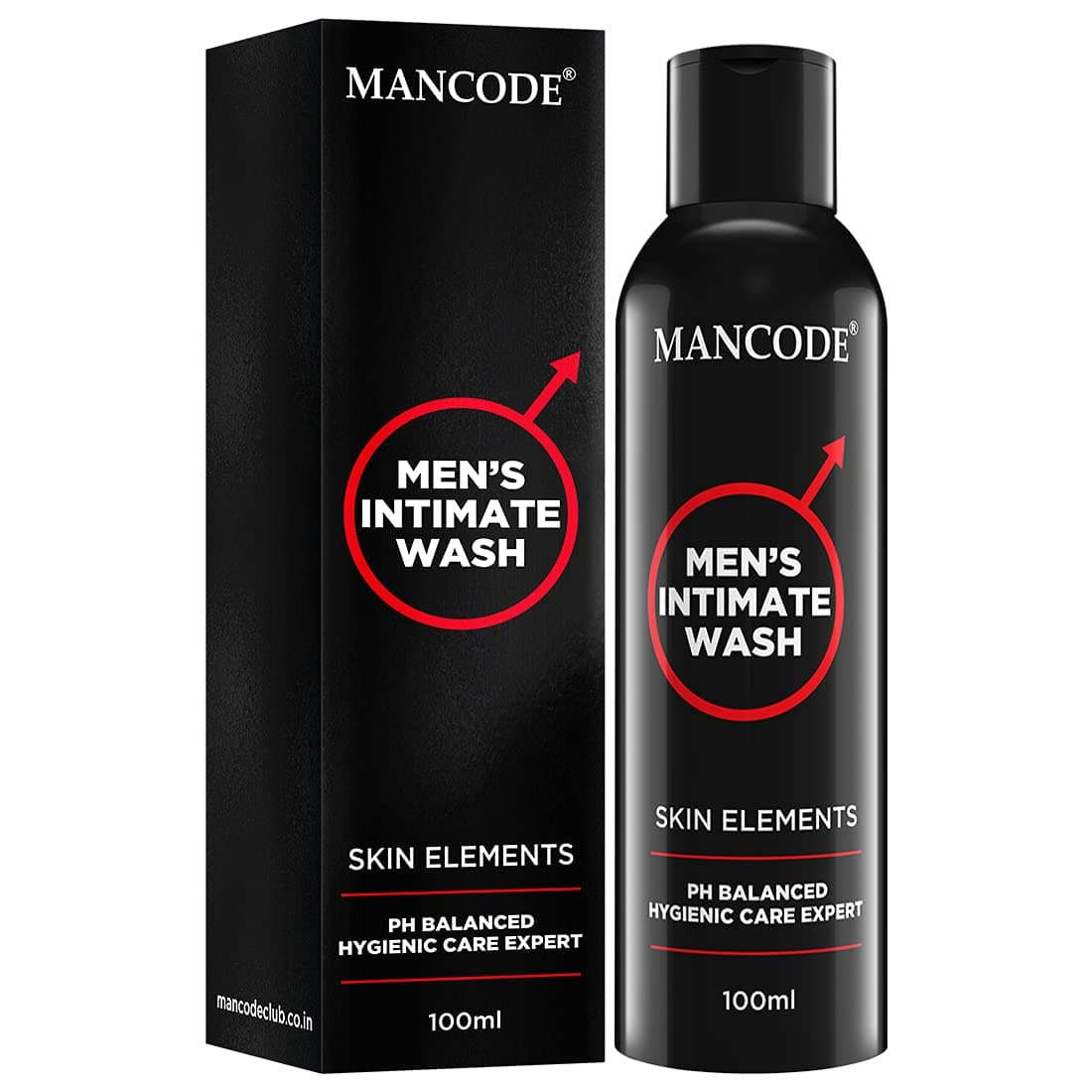 Mancode Intimate Wash For Men - 100ml with Tea Tree Essential Oil Ayurvedic & Natural Personal Intimate Hygiene Prevents Itching Irritation & Dryness Caused By Sweating Ball Wash for Men