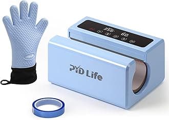 PYD Life 230 V Auto Tumbler Heat Press Machine 30 OZ 20 OZ Tumbler Mug Heat Press Touch Screen Light Blue for 10-30 OZ Sublimation Straight Tumblers Cups Mugs Printing