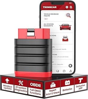 THINKCAR Thinkdiag Mini Bluetooth OBD2 Scanner Diagnostic Tool, OE Full-System Car Scanner for iOS & Android, Check Engine Light Fault Code Reader Scan Tool for Vehicles