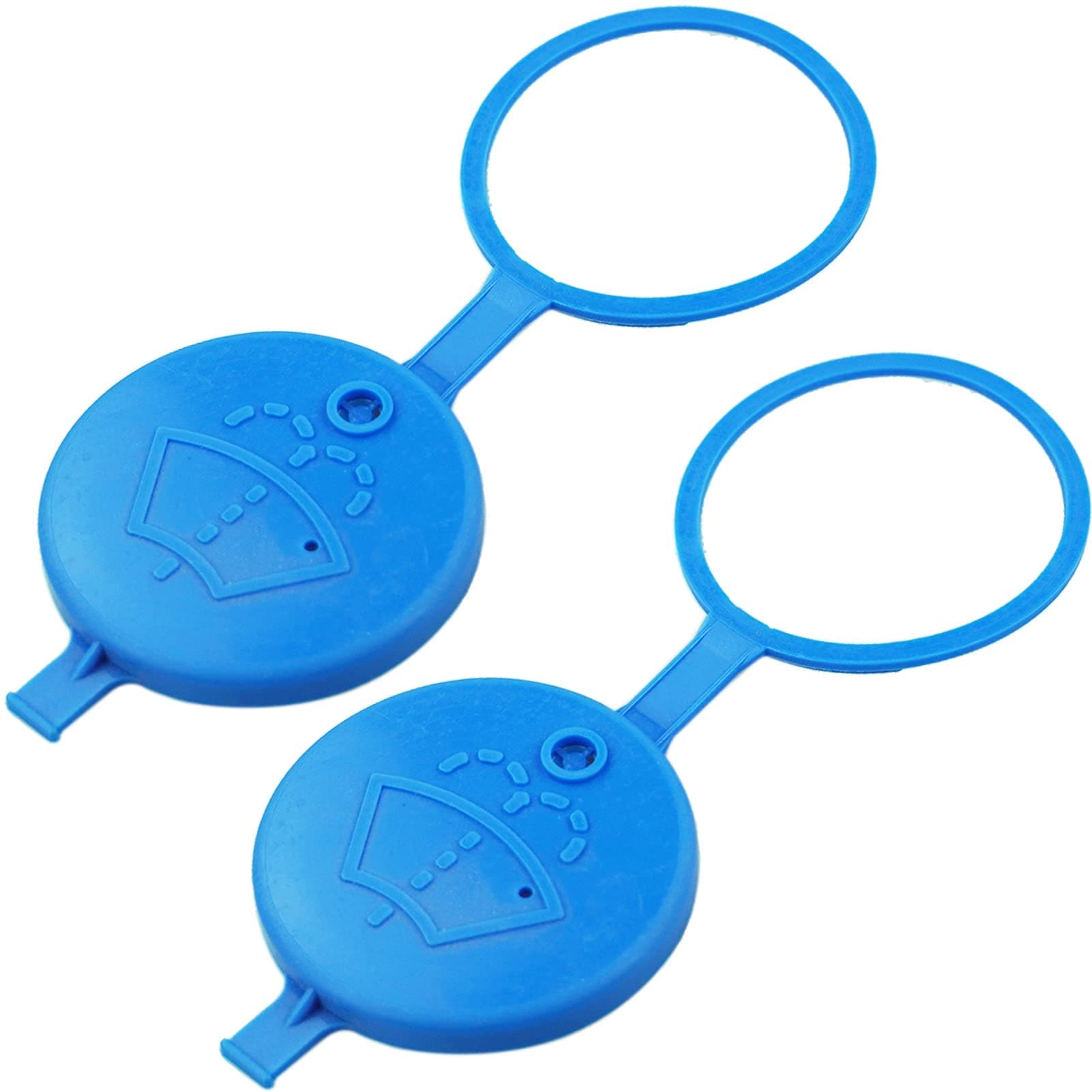 Plastic Replacement Car Washer Bottle Cap 2 Pack 53mm Automobile Washer Wiper Cleaning Fluid Bottle Cover