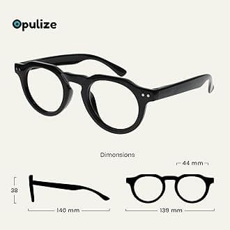 OPULIZE RIO Blue Light Blocking Reading Glasses - 4-Pack - Flat Top Frame - Black, Blue Tortoiseshell, Green, Grey - Mens Womens - BBBB53-1367 - +1.00