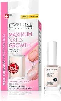 Eveline Cosmetics Nail Therapy Maximum Nail Growth Quickener I Formula Enriched with Ultra Keratin and Silk proteins | Effective strengthening | 12ml