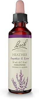Bach Original Flower Remedies, Heather - Empathize & Listen - Natural Homeopathic Flower Essence for Emotional Balance - Vegan, Gluten Free, Sugar Free - 20mL Dropper