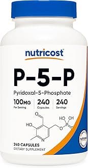 - Nutricost P5P Vitamin B6 Supplement 100mg, 240 Capsules (Pyridoxal-5-Phosphate) - Vegetarian Friendly, Non-GMO, Gluten Free