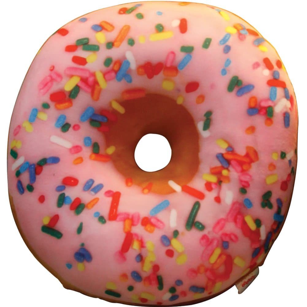 Doughnut Donut Snack Shaped Accent Pillow Two-Sided with Microbead Filling