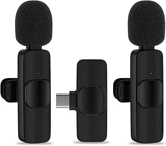USB C Wireless Lavalier Microphone for iPhone 17 16 Pro Max 16e 15,Samsung Galaxy S25 A16 S24 Ultra,Noise Reduction Mini Lapel Mic Clip on,Lav Mic on Video Recording,Tiktok,Youtube,Vlog,Live Streaming