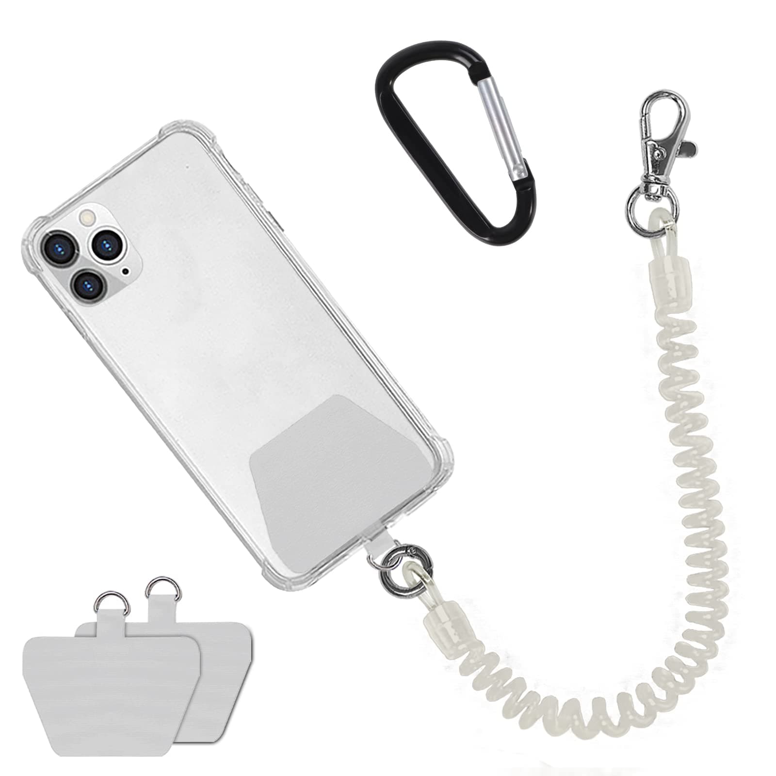Phone Lanyard Tether with Patch, Doormoon Universal Stretchy Lasso Straps and Phone Case Anchor for Anti-Drop Outdoor Hiking Cycling Climbing Compatible with iPhone Samsung Pixel Most Smartphones