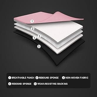 INZU Car Seat Cover 5-Seats Full Set Universal fit, Suitable for Most Cars, SUV, Airbags Compatible with Synthetic Leather Car Seat Cushion Protectors. (Black & Pink)