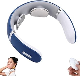 Relaxnecker Neck Massager, 2025 Portable Relaxnecker Neck and Back Massager, Shiatsu Neck and Shoulder Massager with Heat, Electronic Neck Massager, 5 Modes & 15 Gears, for Women Men (Blue)