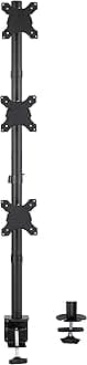 VIVO Triple LCD Monitor Desk Stand, Desktop Mount, Free Standing Vertical 3 Screens up to 27" (STAND-V003V)