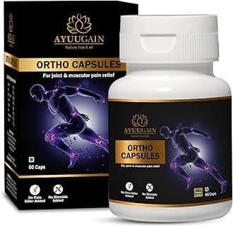Ortho Capsule for Joint, Muscle, Back, Legs, Shoulder & Knee Pain | 100% Ayurvedic Joint and Muscle Herbal Support Supplement for Men & Women - 60 Veg. Capsules