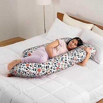 Wakefit Pregnancy Pillow | 3 Month Warranty | 100% Cotton G-Shape Maternity Pillow for Pregnant Mothers, Pillow for Pregnant Women with Breathable & No Heat Fabric | Bekky