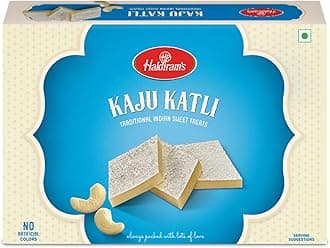Haldiram's Kaju Katli 200g | Traditional Indian Sweet | Indian Mithai | Kaju Barfi | No Added Colours | Premium Handcrafted Traditional Sweets | Made with Finest Cashews | Fresh Product | Gift Pack for Festival