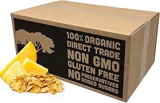 Mavuno Harvest Pineapple Dried Fruit Snacks | Organic Dried Pineapple Chunks | Gluten Free Healthy Snacks for Kids and Adults | No Sugar Added, Vegan, Non GMO, Direct Trade | Bulk 10 Pounds