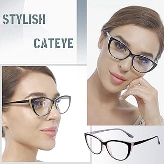 CRGATV 3 Pack Reading Glasses Blue Light Blocking Stylish Cat Eye Computer Readers Anti Eyestrain & Glare for Women