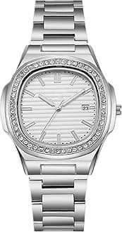 Mens Watch Analog Quartz Stainless Steel Date Watches Business Casual Business Watches for Men Women Luxury Style