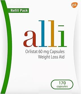 alli Diet Weight Loss Supplement Pills, Orlistat 60mg Capsules, 170 Count